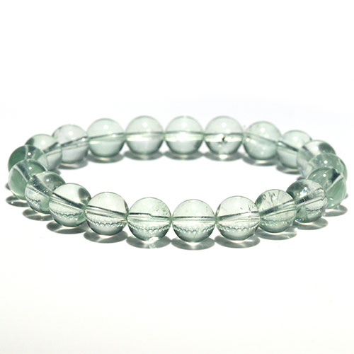 〔K1976-11〕高品質 約9mm グリーンアメジスト プライオライト ブレスレット Greened Amethyst