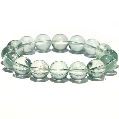 〔K1976-2〕高品質 約12mm グリーンアメジスト プライオライト ブレスレット Greened Amethyst