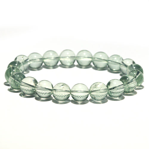 〔K1976-7〕高品質 約10mm グリーンアメジスト プライオライト ブレスレット Greened Amethyst