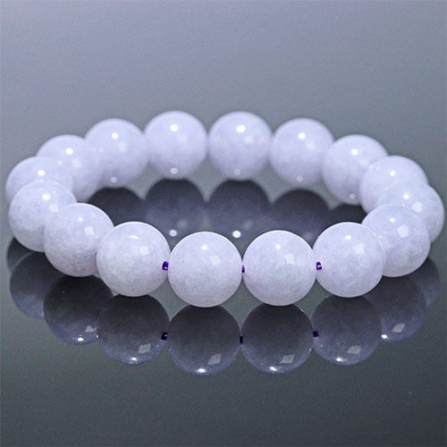 〔K1978〕高品質 約12mm ミャンマー産 ラベンダー翡翠 ジェダイド ブレスレット ヒスイ