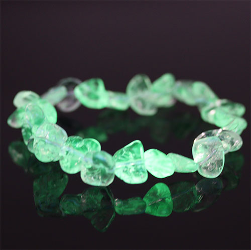 〔K1987-3〕希少 メキシコ産 蛍光 ハイアライトオパール ブレスレット  玉滴石 Hyalite Opal