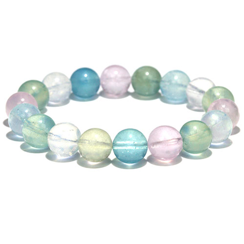 〔K1991-10〕高品質 透明 約11mm ミックスベリル ブレスレットBeryl 緑柱石【FOREST 天然石 パワーストーン】