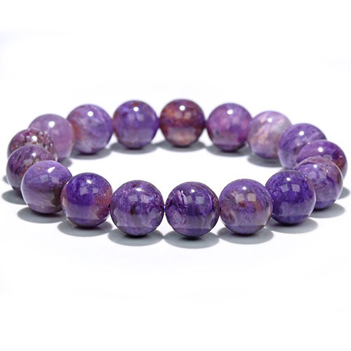 〔K2006-2〕約12mm チャロアイト ブレスレット Charoite チャロ石【FOREST 天然石 パワーストーン】