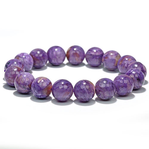 〔K2006-3〕約12mm チャロアイトシリカ ブレスレット Charoite チャロ石【FOREST 天然石 パワーストーン】