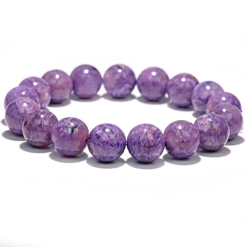 〔K2006-4〕約12mm チャロアイトシリカ ブレスレット Charoite チャロ石【FOREST 天然石 パワーストーン】