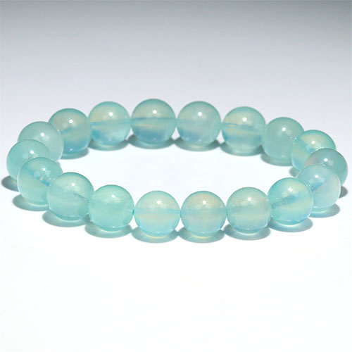 〔K2009-1〕希少 約11mm グリーンアクアマリン Green Aquamarine ブレスレット グリーンベリル