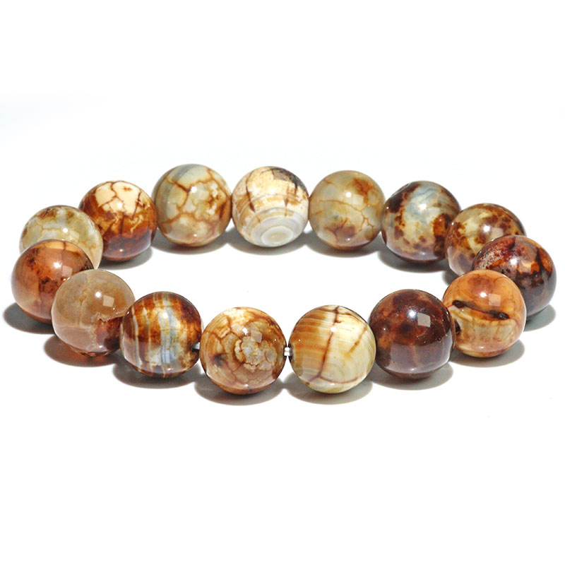 〔K2053〕約14mm ラテアゲート グラウンディングブレス 瑪瑙 【ランダム発送】