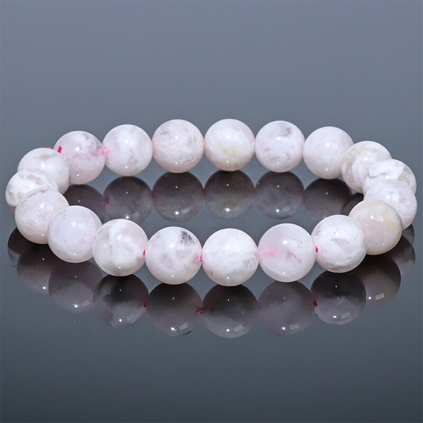 〔K2054-12m〕12mmセリサイトインローズクォーツ ブレスレット「美の女神」【ランダム発送】