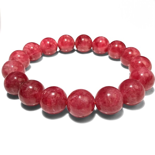 〔K2067-1〕12mm インペリアルロードナイト 鮮やかな赤色 薔薇輝石 ブレスレット【FOREST 天然石 パワーストーン】
