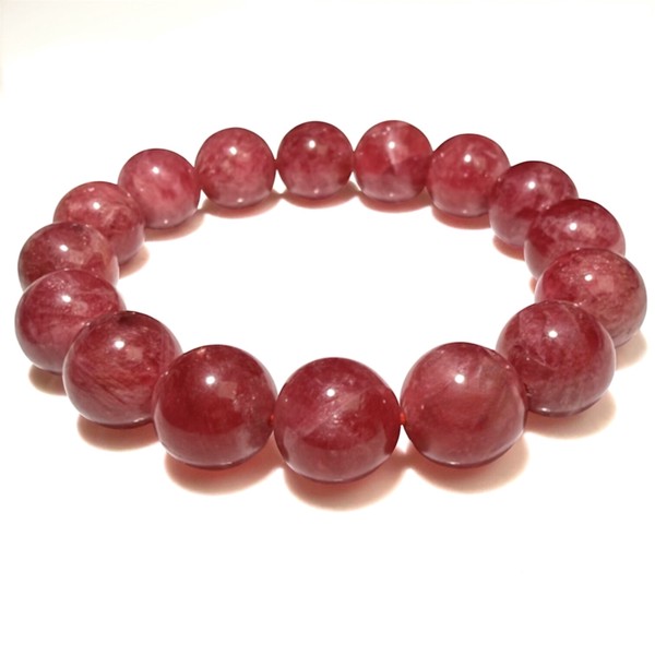 〔K2067-2〕12mm インペリアルロードナイト 鮮やかな赤色 薔薇輝石 ブレスレット【FOREST 天然石 パワーストーン】