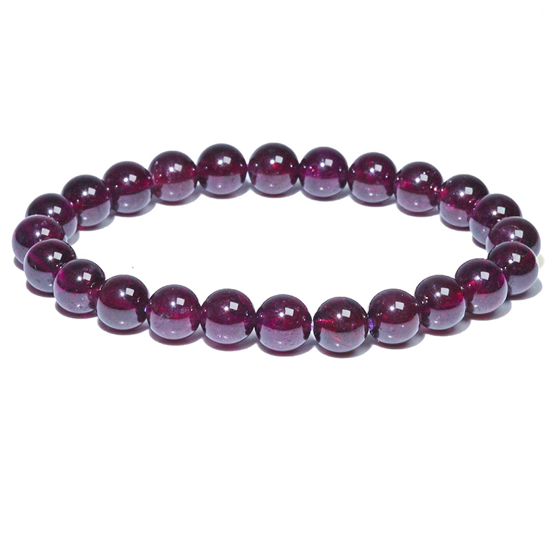 〔K2070-2〕約7.5mm ロードライトガーネット ブレスレットRhodolite Garnet 薔薇柘榴石