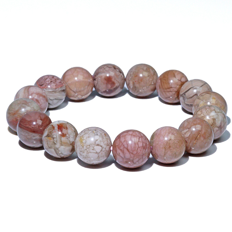 〔K2072〕約12mm 爆裂アラシャンアゲート ゴビアゲート 阿拉善瑪瑙 ブレスレット 自然のアート
