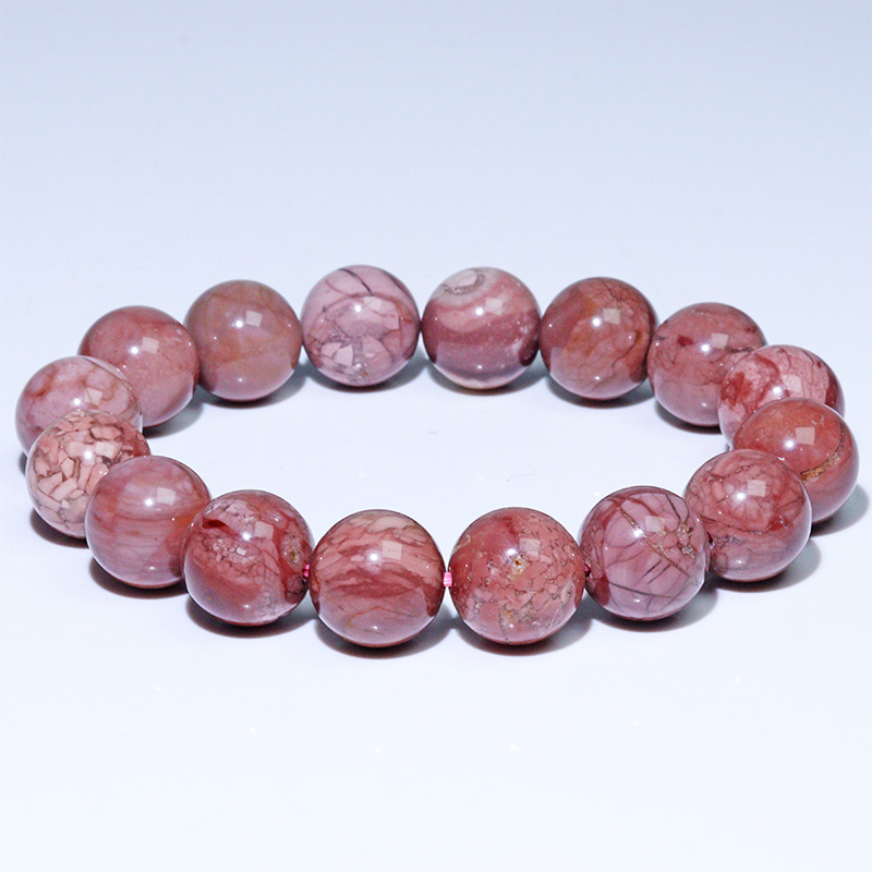 〔K2073-3〕約12mm 爆裂アラシャンアゲート ゴビアゲート 阿拉善瑪瑙 ブレスレット 自然のアート【ランダム発送】