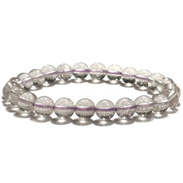 〔K2075-6〕高品質 珍しい パープル リビアングラス 隕石 ブレスレット Libyan desert glass クリストバライト