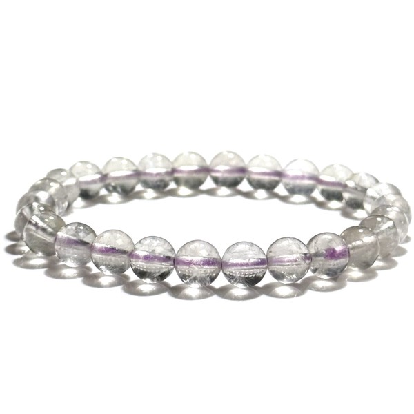 〔K2075-7〕高品質 珍しい パープル リビアングラス 隕石 ブレスレット Libyan desert glass クリストバライト