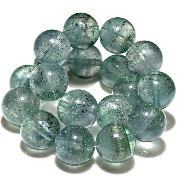 〔K2078-1〕希少 高品質 パイライトインフローライト Pyrite in Fluorite ブレスレット