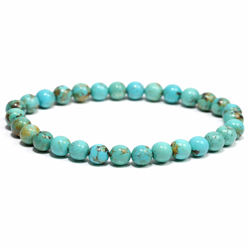 〔K2091-15〕約6mm メキシコ ソノラ カンピトスターコイズ ブレスレット Campitos Turquoise【カード付】