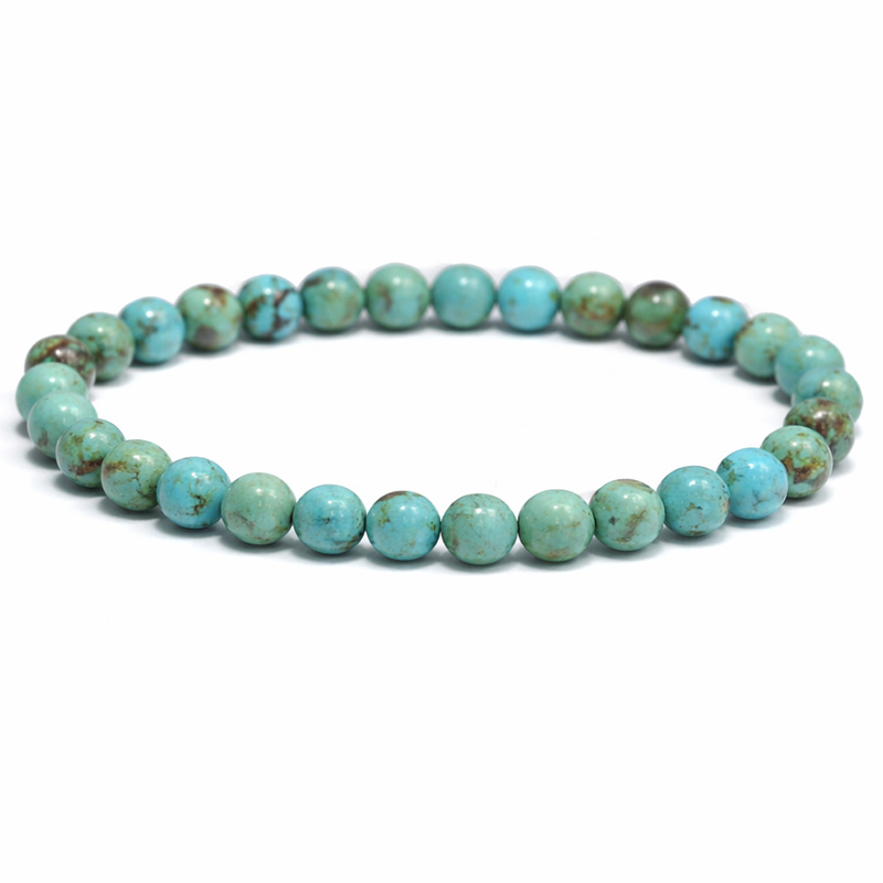 〔K2091-17〕約6mm メキシコ ソノラ カンピトスターコイズ ブレスレット Campitos Turquoise【カード付】