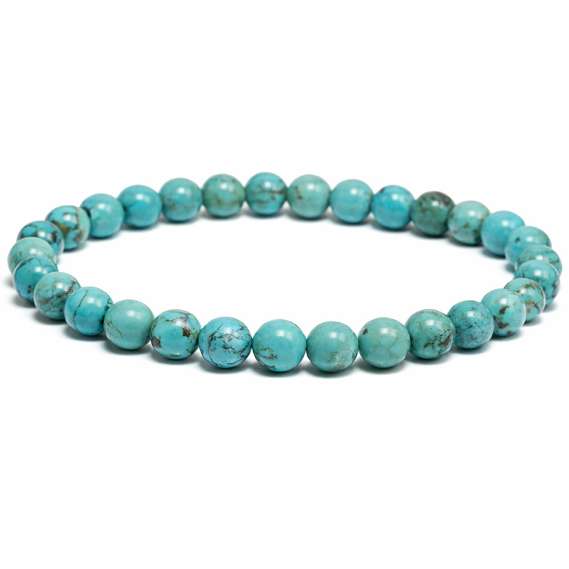 〔K2091-20〕約6mm メキシコ ソノラ カンピトスターコイズ ブレスレット Campitos Turquoise【カード付】