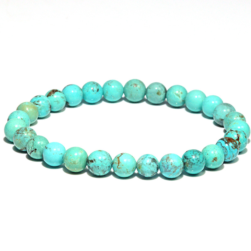 〔K2091-1〕約6mm メキシコ ソノラ カンピトスターコイズ ブレスレット Campitos Turquoise【カード付】