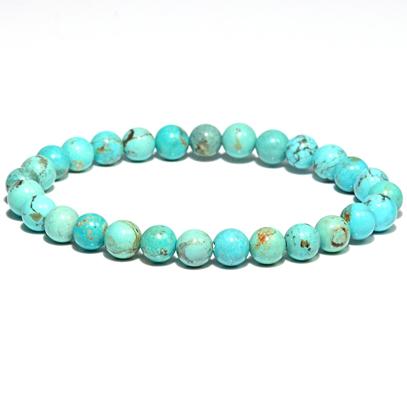 〔K2091-1〕約6mm メキシコ ソノラ カンピトスターコイズ ブレスレット Campitos Turquoise【カード付】