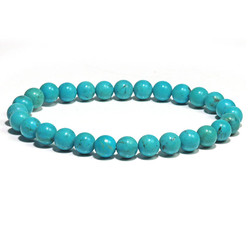 〔K2107-5〕約6.5mm メキシコ産ナコザリターコイズターコイズ ブレスレット Nacozari turquoise【カード付】