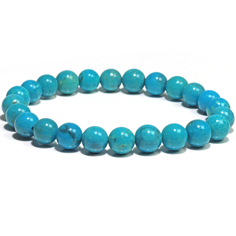 〔K2107-9〕約8mm メキシコ産ナコザリターコイズターコイズ ブレスレット Nacozari turquoise【カード付】