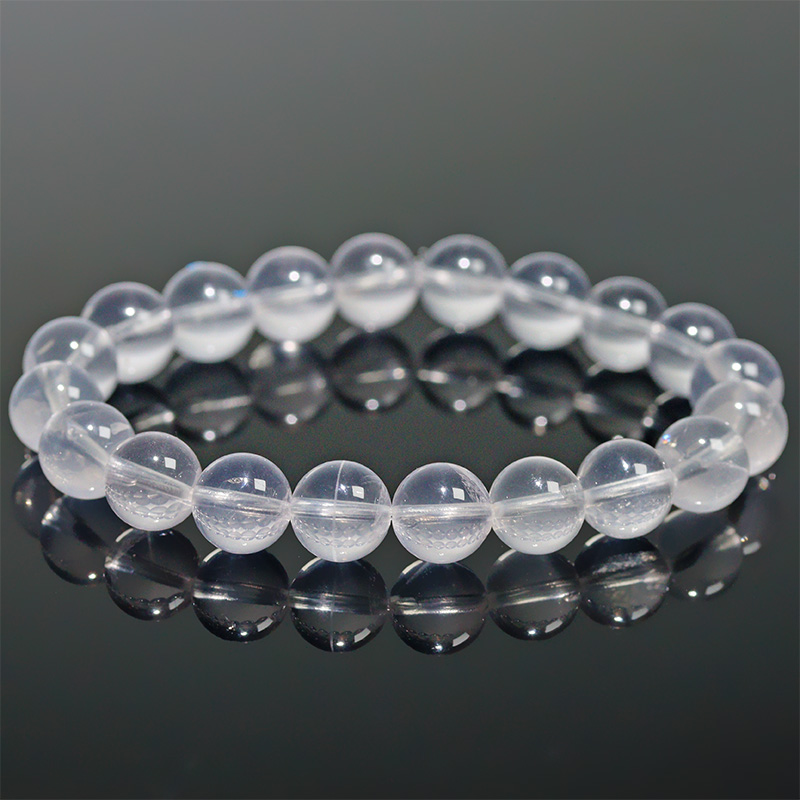 〔K2108-8m〕約8mm コロンビア産 ピンクレムリアンシードクリスタルブレスレット ギャランティーカード Pink Lemurian