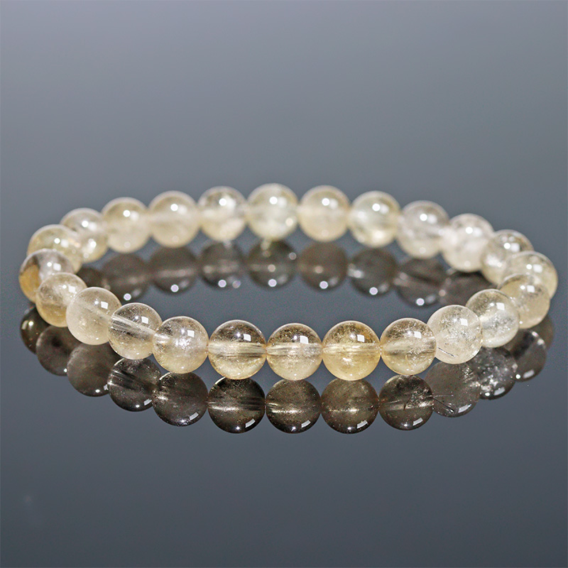 〔K2110-13〕約7mm コロンビア産 ゴールデンムリアンシードクリスタルブレスレット ギャランティーカード Lemurian