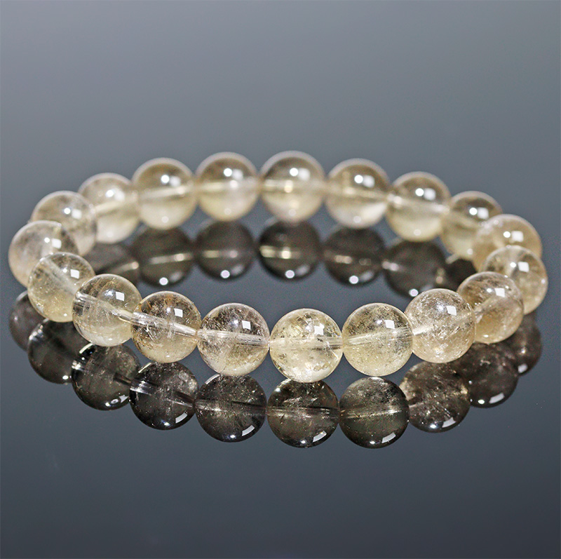 〔K2110-23〕約10mm コロンビア産 ゴールデンムリアンシードクリスタルブレスレット ギャランティーカード Lemurian