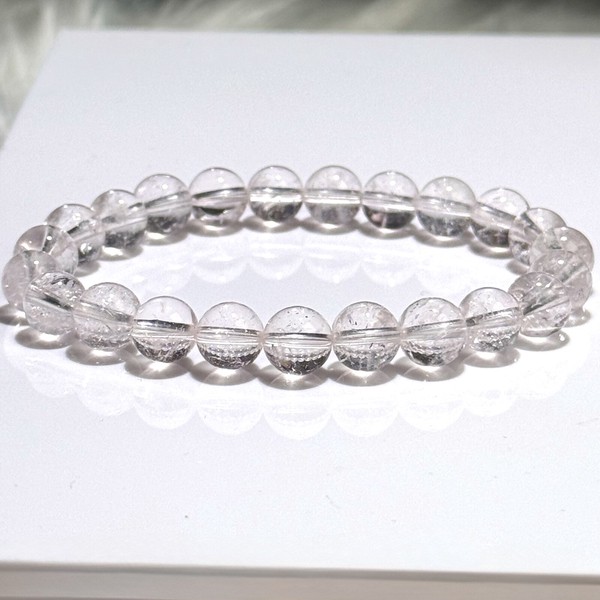 〔K2111-1〕高品質 約8mm ピンクダンビュライト Danburite ダンブリ石 ブレスレット