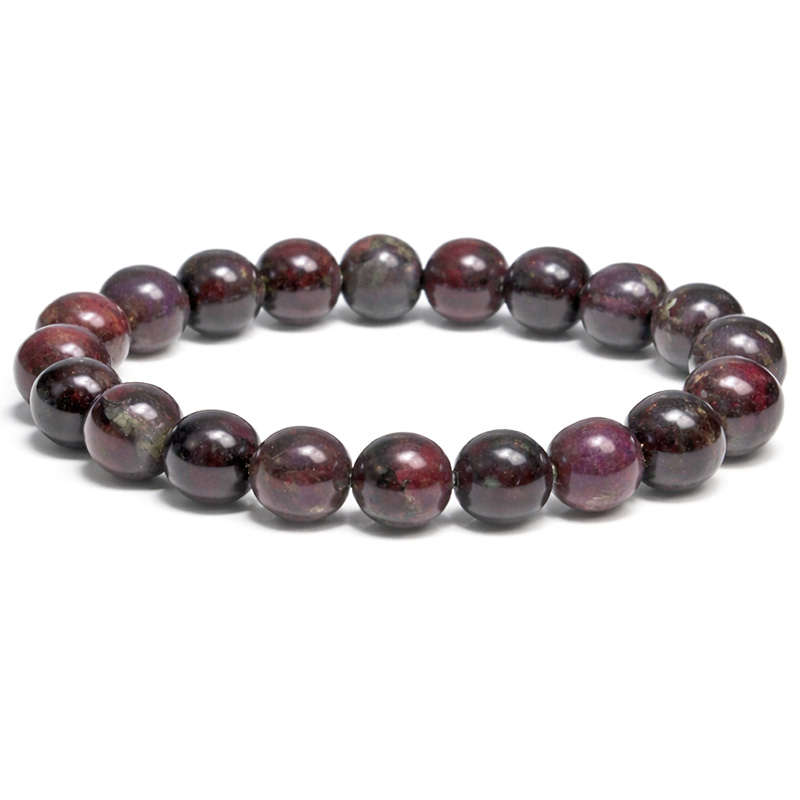 〔K2114-5〕激レア 高品質 約10mm ロシア産 ユーディアライト ブレスレット Eudialyte【カード付】