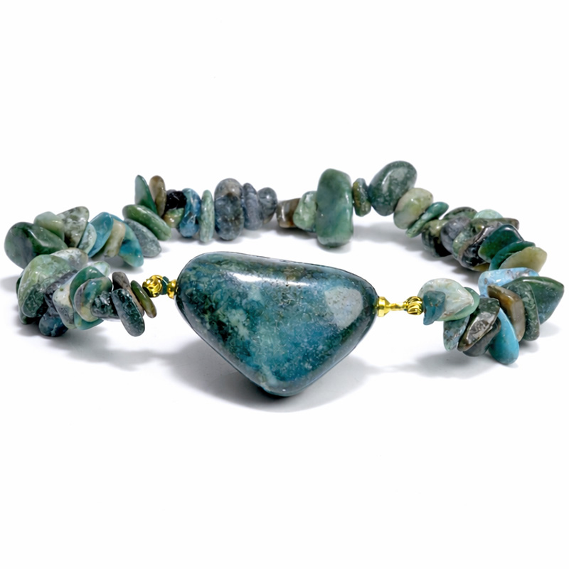 〔K2117-1〕激レア ロシア産ダイアナイト デザインブレスレット さざれ Dianite【カード付】