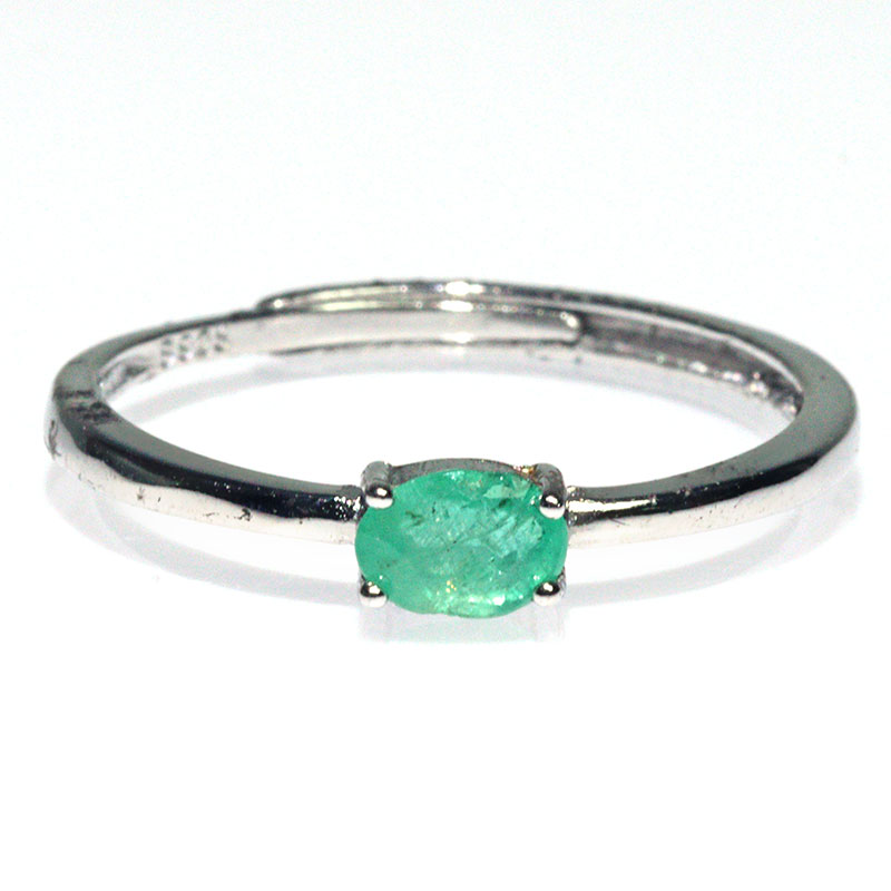 〔R478-1〕高品質 天然 エメラルド sv925 指輪 リング フリー【FOREST 天然石 パワーストーン】