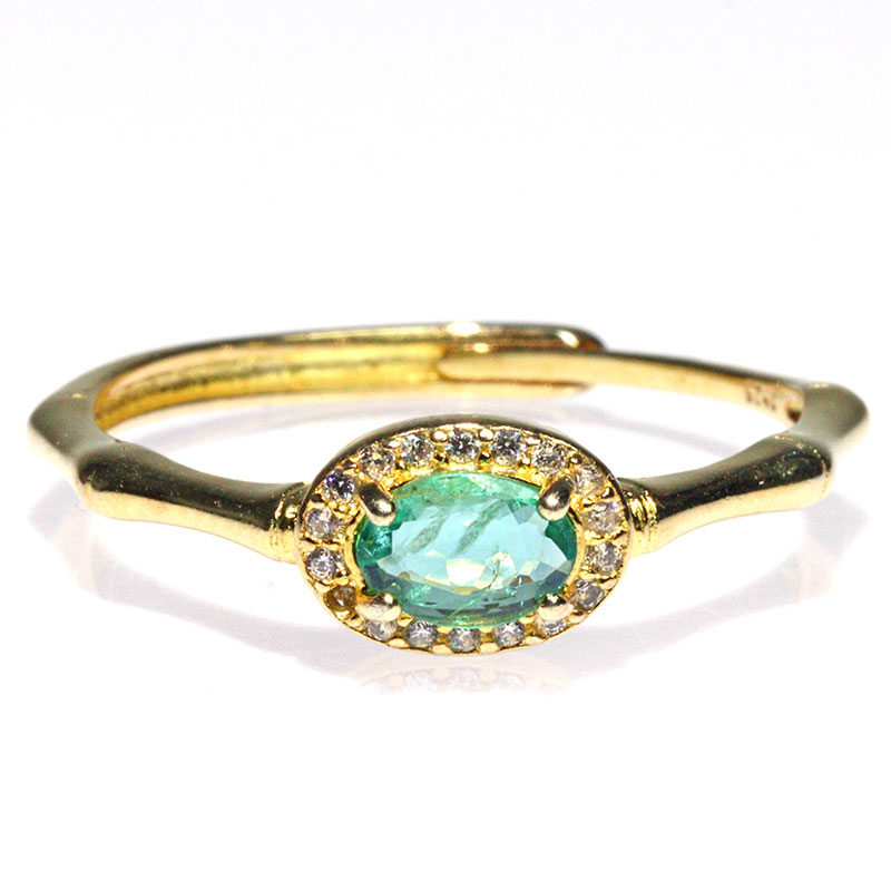 〔R478-4〕高品質 天然 エメラルド sv925 指輪 リング フリー【FOREST 天然石 パワーストーン】