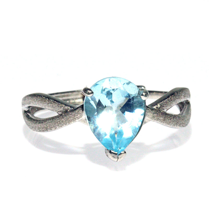 〔R480-3〕sv925 ブルートパーズ 指輪 リング フリーサイズ【FOREST 天然石 パワーストーン】