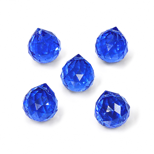 〔Z158-B20〕5個セット サンキャッチャー用 ガラスクリスタル トップパーツ ブルー20mm/Glass Crystal Prism