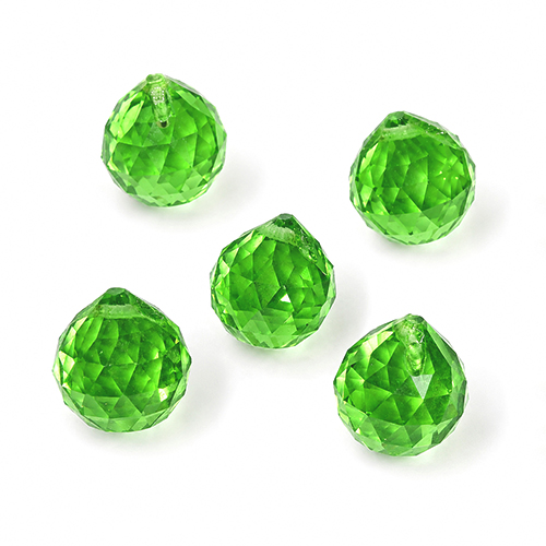 〔Z158-G20〕5個セット サンキャッチャー用 ガラスクリスタル トップパーツ グリーン20mm/Glass Crystal Prism