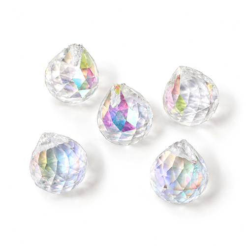 〔Z158-R20〕5個セット サンキャッチャー用 ガラスクリスタル トップパーツ レインボー20mm/Glass Crystal Prism