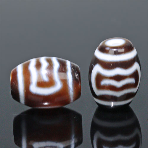 〔Z67-5〕【 天珠】約18x13mm 大鵬鳥天珠 守り 開運 風水 【ランダム発送】【FOREST 天然石 パワーストーン】