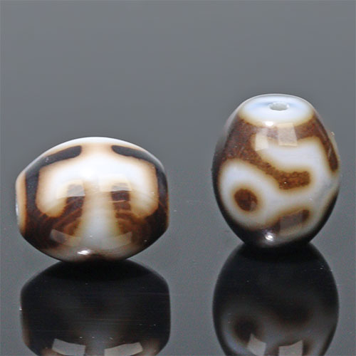 〔Z68-2〕【 天珠】約14x12mm 大人天珠 守り 開運 風水 【ランダム発送】【FOREST 天然石 パワーストーン】