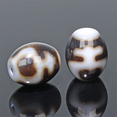 〔Z68-6〕【 天珠】約14x12mm 宝瓶天珠 守り 開運 風水 【ランダム発送】【FOREST 天然石 パワーストーン】