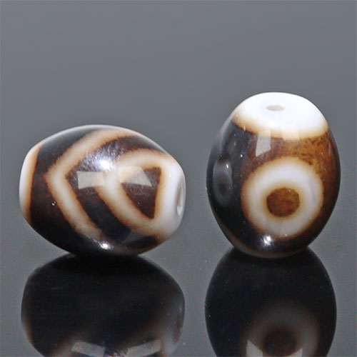 〔Z68-7〕【 天珠】約14x12mm 一眼天珠 守り 開運 風水 【ランダム発送】【FOREST 天然石 パワーストーン】