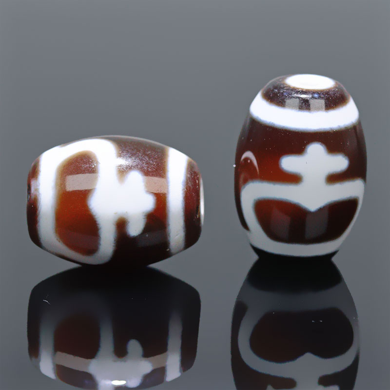 〔Z69-1〕【 天珠】約18x13mm 宝瓶天珠 守り 開運 風水 【ランダム発送】【FOREST 天然石 パワーストーン】